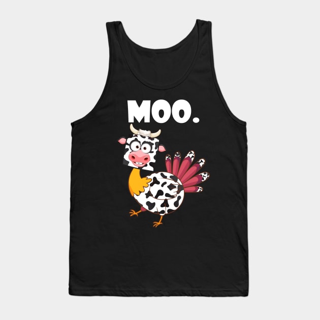 turkey moo funny thanksgiving Tank Top by Giftyshoop